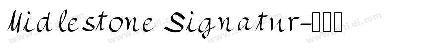 Midlestone Signatur字体转换